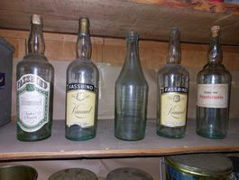 Antike Vinitage Glasflaschen