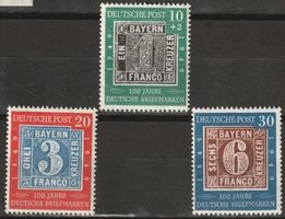 BRD 1950, Satz 100 Jahre Deutsche Briefmarken, postfrisch