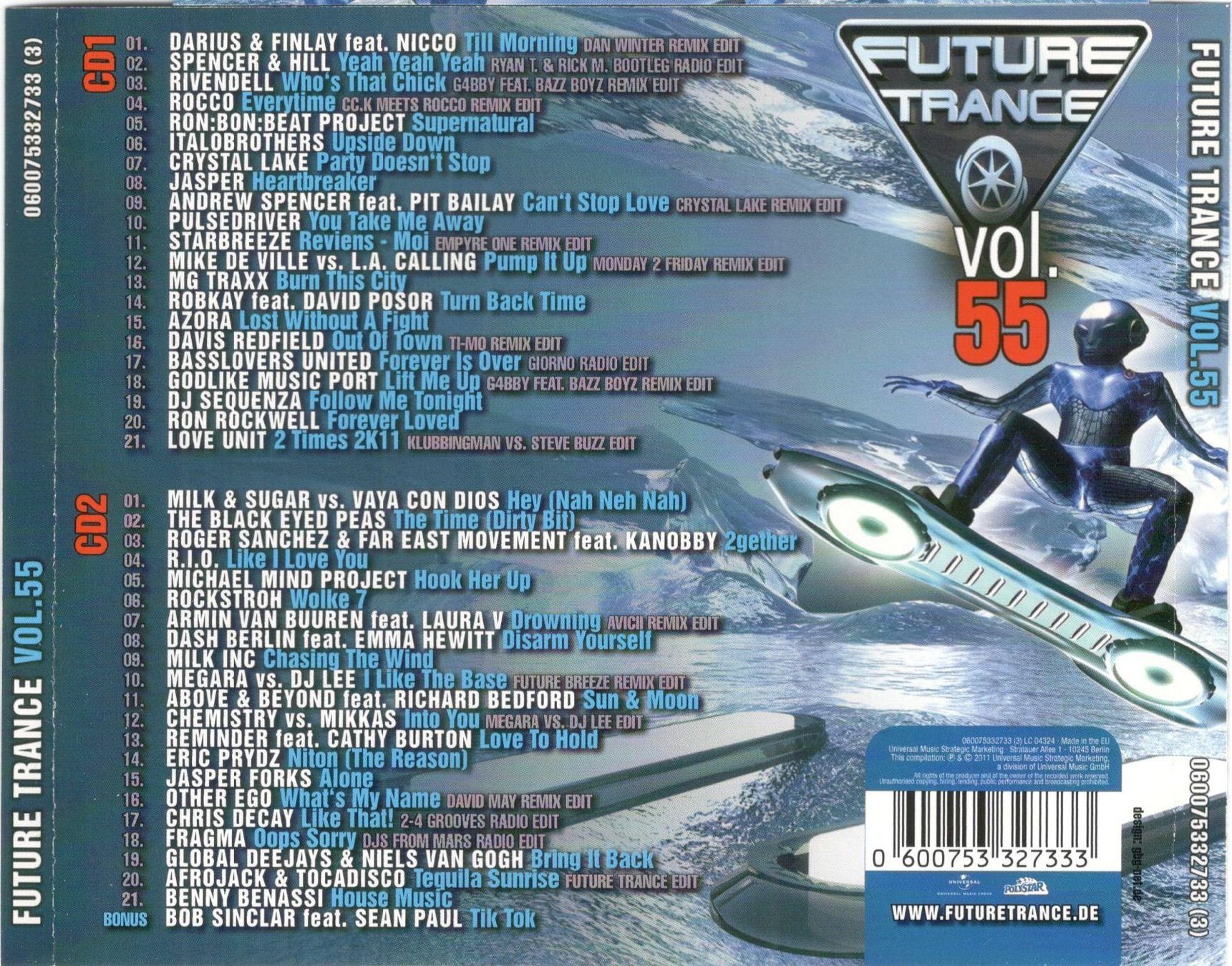 CDs: Future Trance Doppel CD Vol.55 – Gebraucht aus St. Margarethen TG von ursk10 1