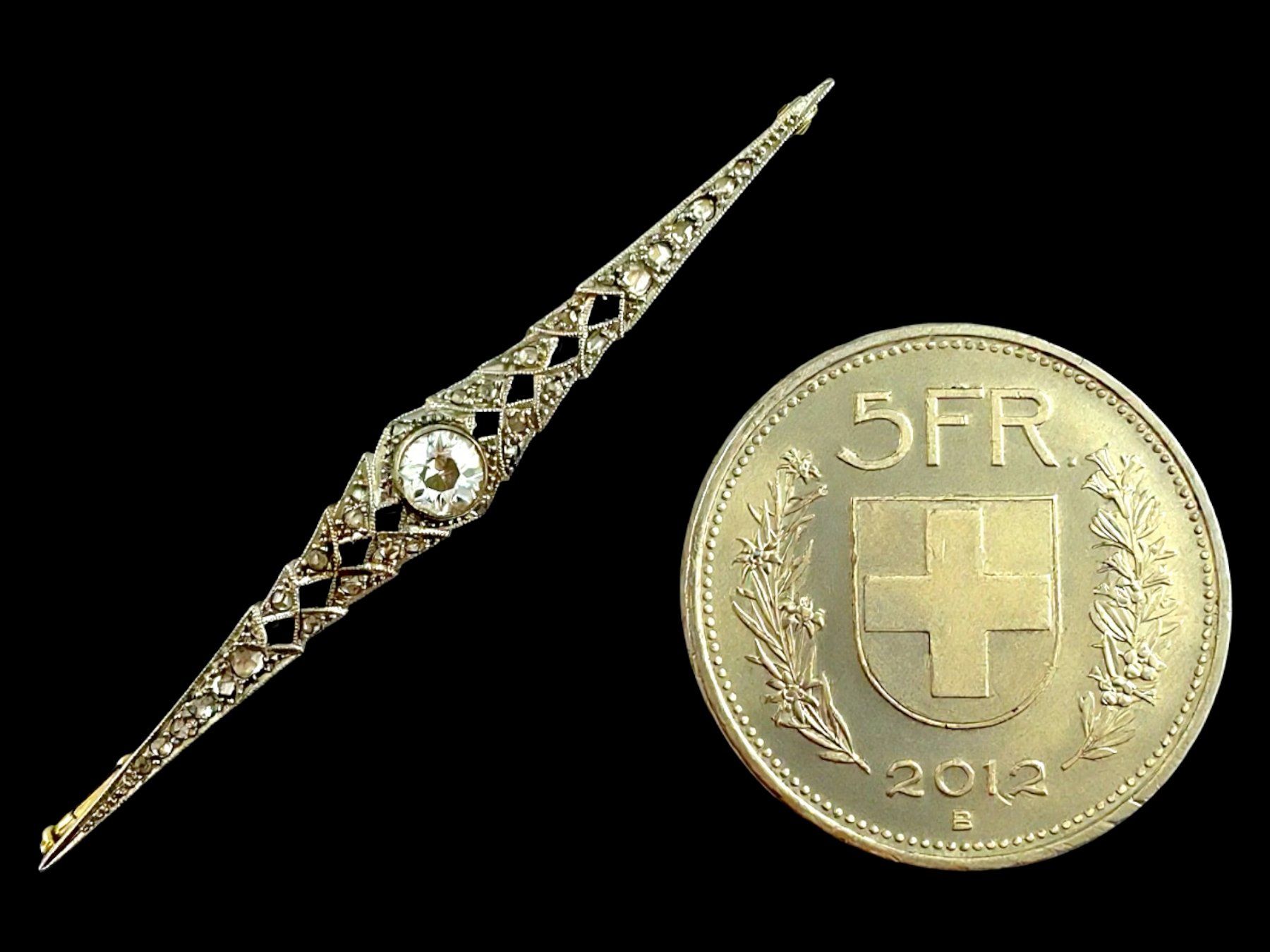 Spille & Fermagli: Antike Diamanten - Onyx - Stabbrosche um 1915 – Usato da Zuzwil SG venduto da artimmo 5