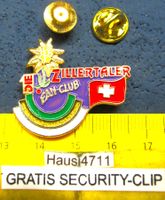 ZILLERTALER SCHWEIZ FAN-CLUB PIN GOLDIG GEPRÄGT MUSIK