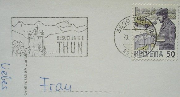 Ansichtskarten: THUN Zunfthaus zu Schmieden – Gebraucht aus Jona von philajona 1