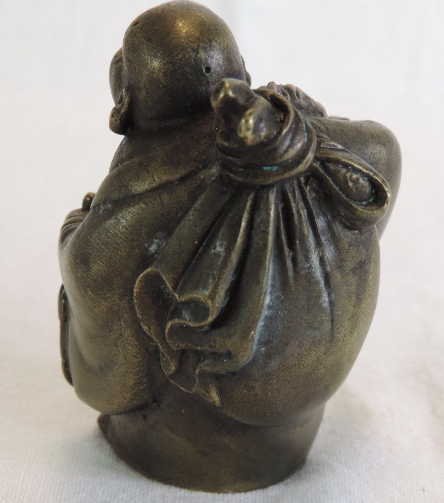 Statuette: Buddha Figur Messing mit Holzsockel – Usato da Duggingen venduto da doogbua 3