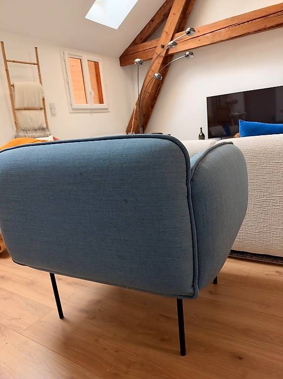 Sessel: Fauteuil design Woud Nakki  bleu – Gebraucht aus Hermance von kac_5782 2