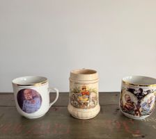 3 Tassen und Krüge Kaiserhaus Österreich historisch + Mörser
