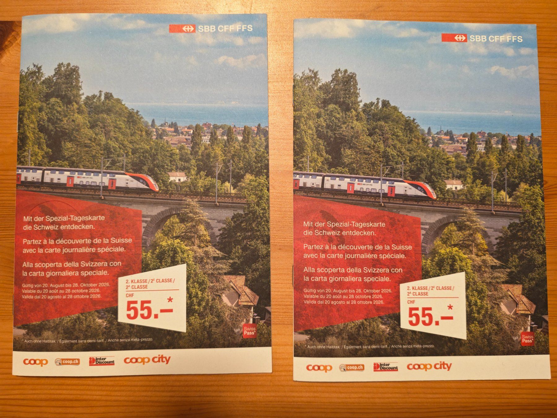Biglietti: 2 Interdiscount SBB Tageskarte – Nuovo e nell'imballaggio originale da Regensdorf venduto da Marish73