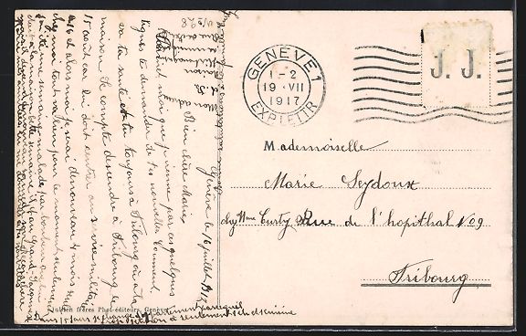 Cartoline postali: AK Genève, Le Theatre, 1917 – Usato da Berlin venduto da bartko-reher 1