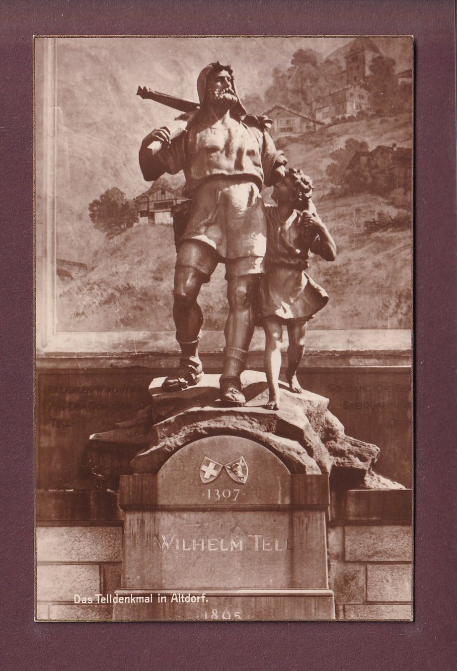 Ansichtskarten: ALTDORF - Telldenkmal – Gebraucht aus Pully von nicecards