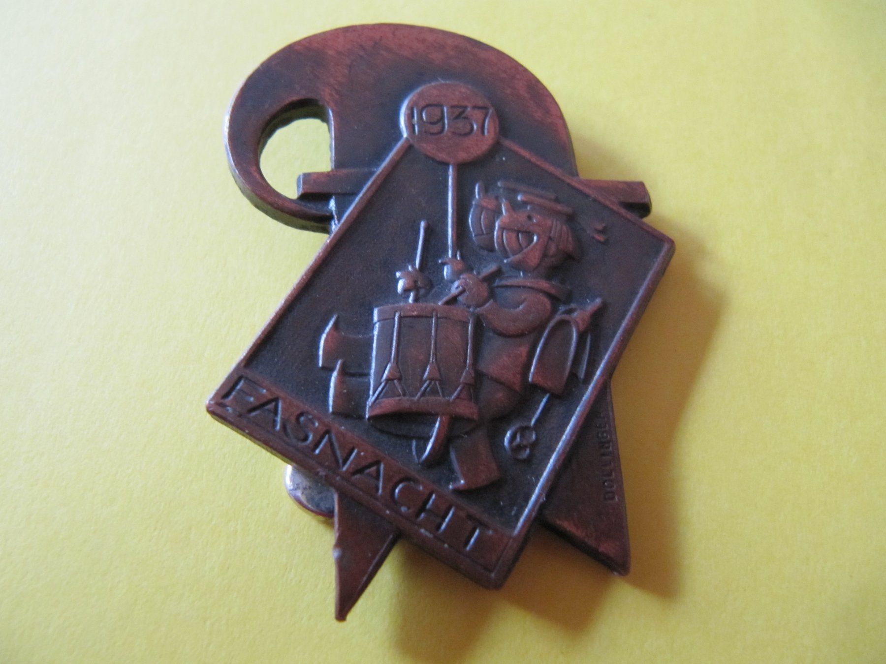 Basler Placchette & Badge: Basler Kupfer Blaggedde 1937 #B3 – Usato da Basel venduto da Ruben2210