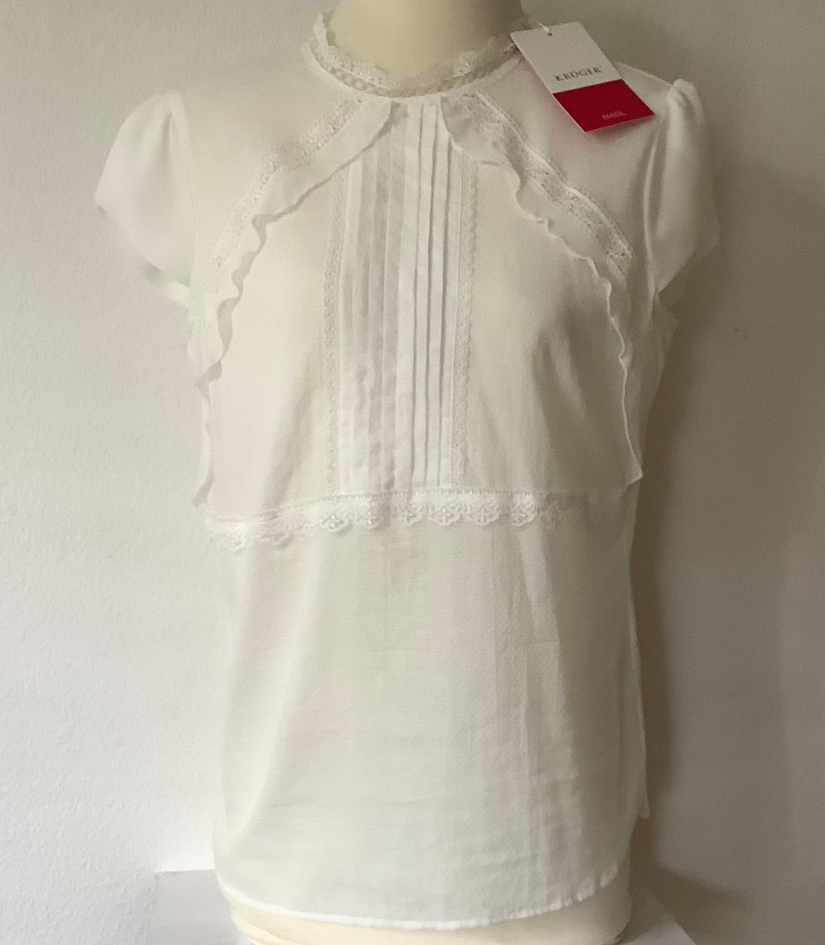Krüger Camicette: Elegante TrachtenBluse von Krüger, Gr. 34 – Nuovo e nell'imballaggio originale da Rombach venduto da mai_nyl6