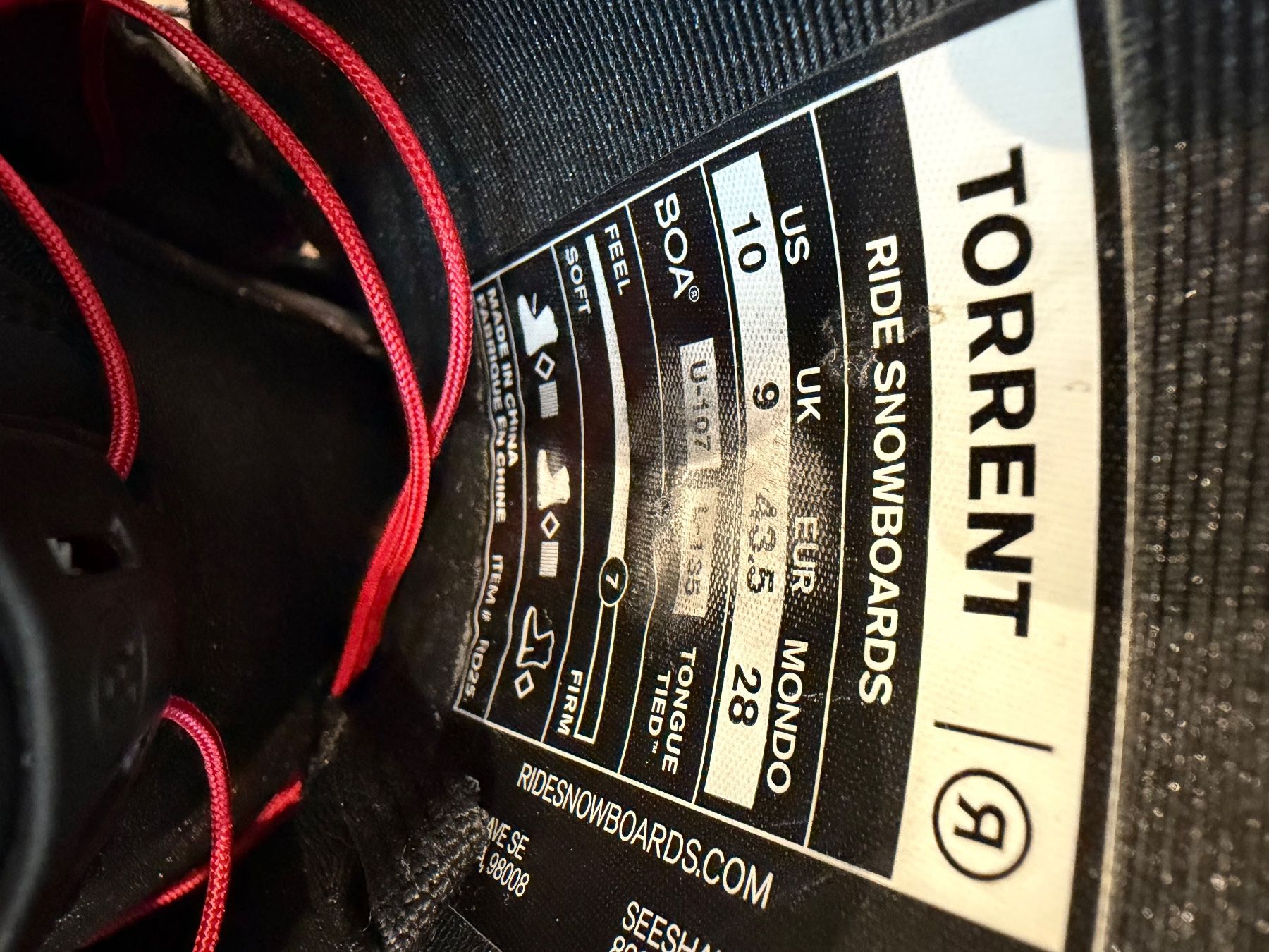 Ride Scarpe da uomo: Ride Torrent Gr 43,5 Snowboardboot – Usato da Wetzikon venduto da jun001 1