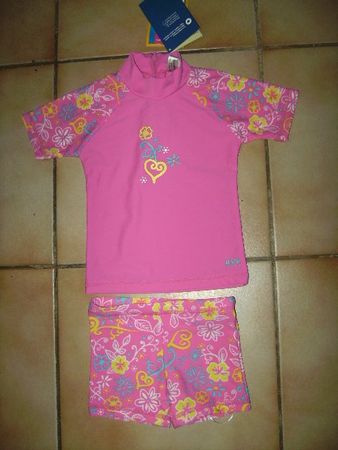 UVP Badeanzug Sonnenschutz NEU Mädchen 80 Blümli
