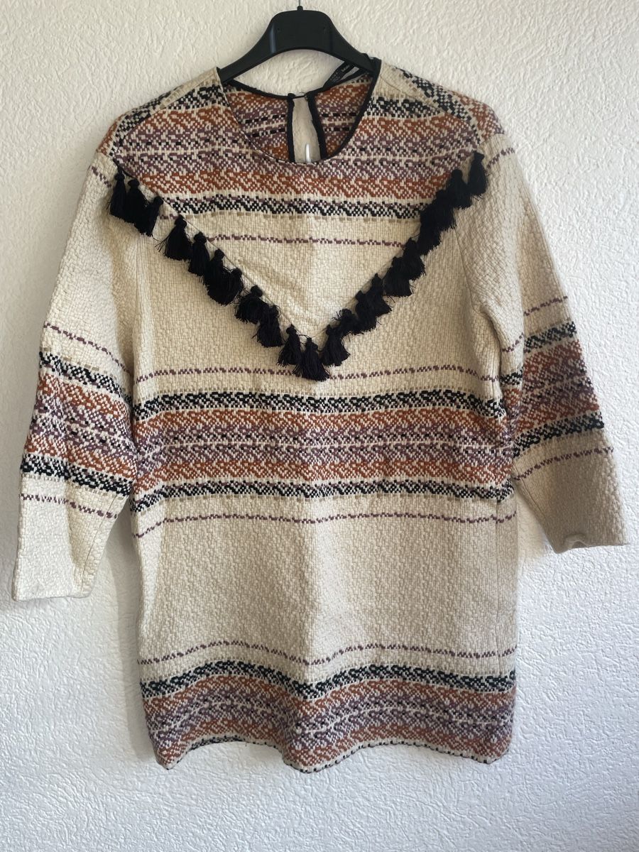 Zara Vestiti: Zara robe ethnique à franges, taille S – Usato da Martigny venduto da Lea_lucci