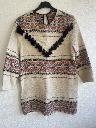 Zara robe ethnique à franges, taille S