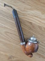 Jägerpfeife/Gesteckpfeife mit Jagdmotiv (Bruyère, gebraucht)