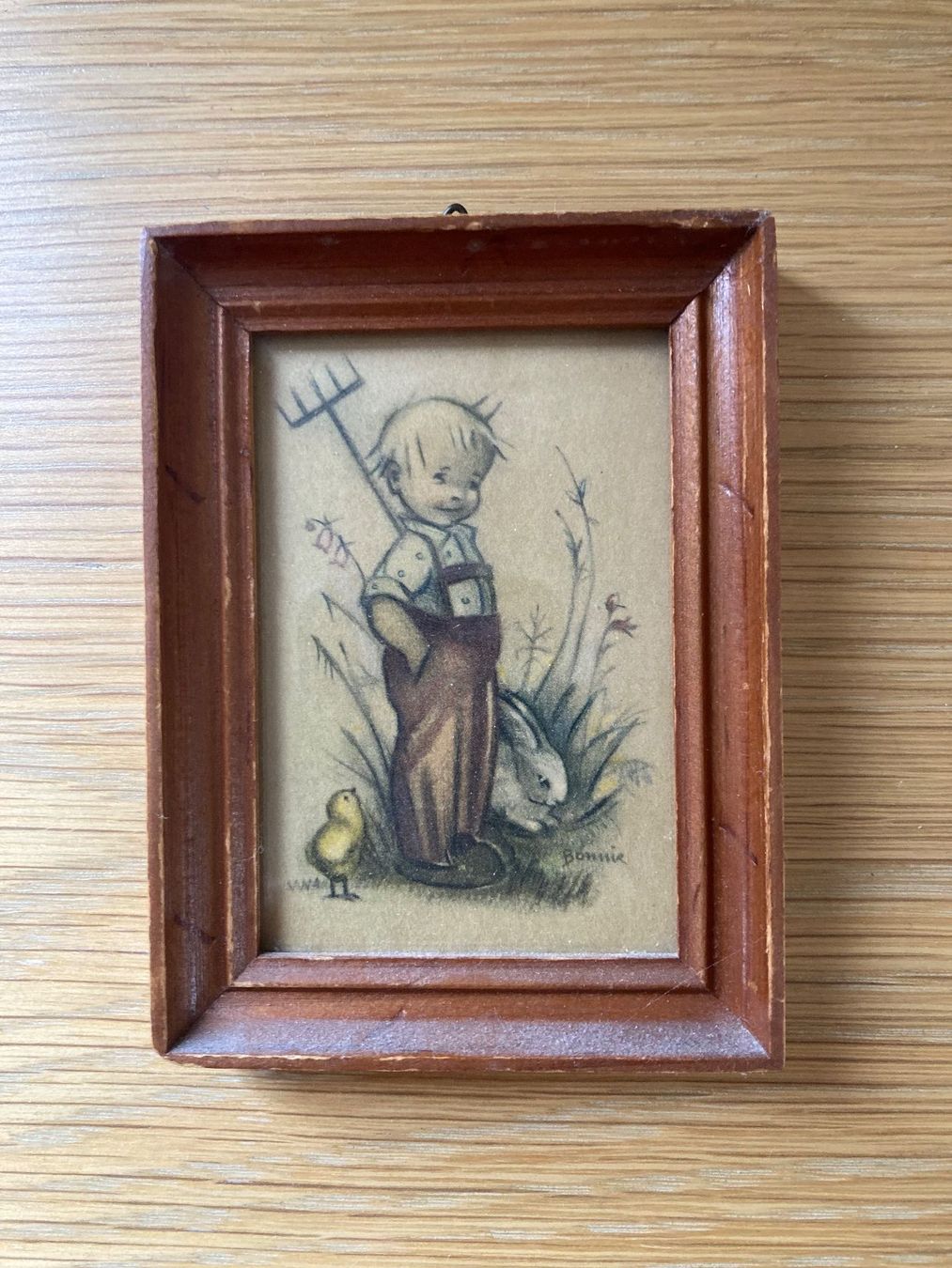 Dipinti: Petit tableau vintage signé Bonnie – Usato da Confignon venduto da Gd8