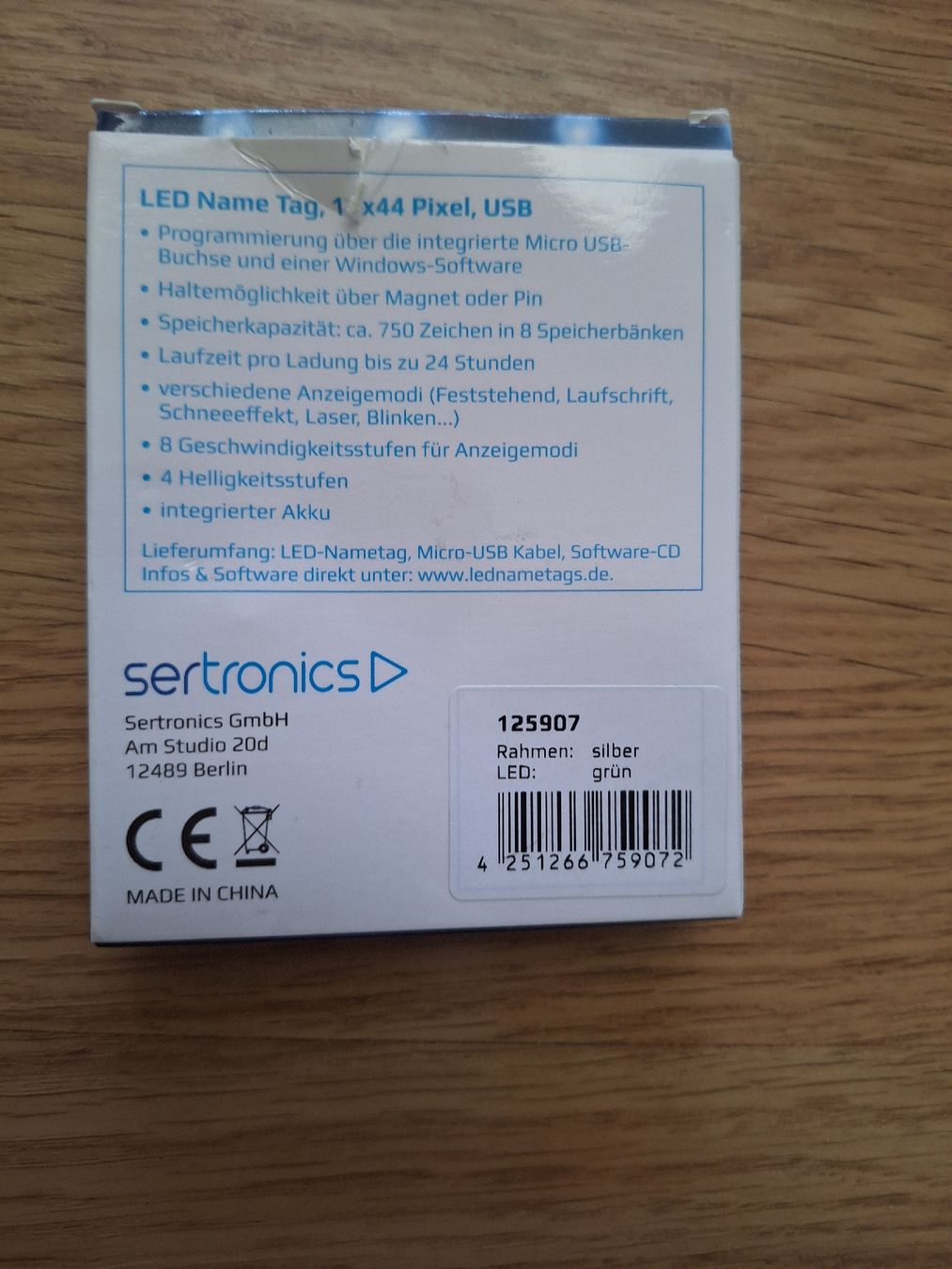 Alle Dekorationen: LED Nametag SERTRONICS 11x44 Pixel neuwertig – Neu (gemäss Beschreibung) aus Stettlen von CySpocy 1