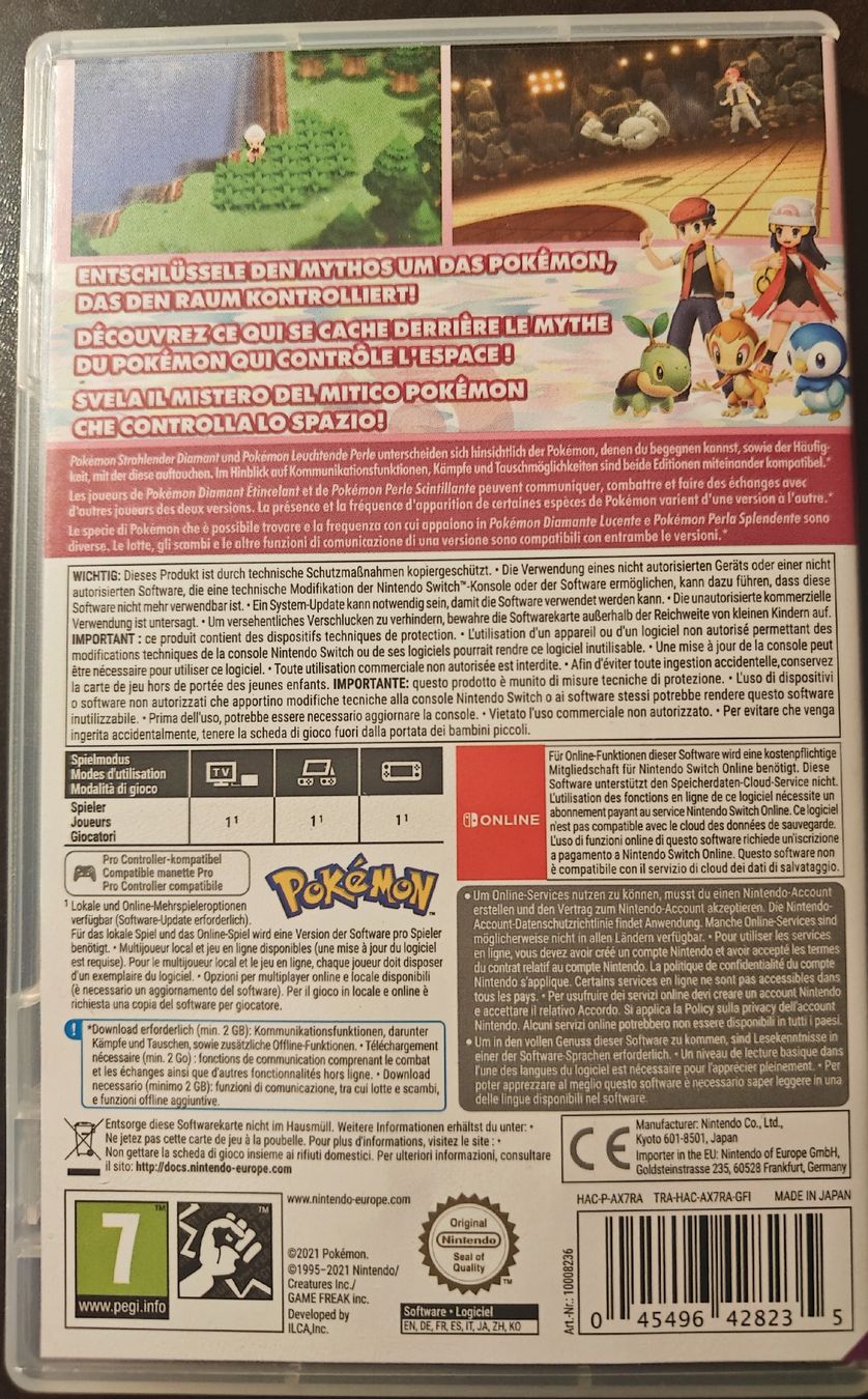 Pokémon Giochi: Pokémon Version Diamant Étincelant Nintendo Switch – Nuovo (secondo la descrizione) da Carouge GE venduto da Andelie 1