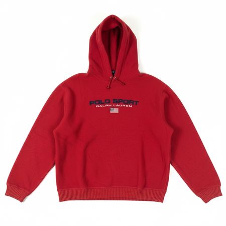 Hoodie polaire Polo Sport Ralph Lauren USA Rouge - S #P92