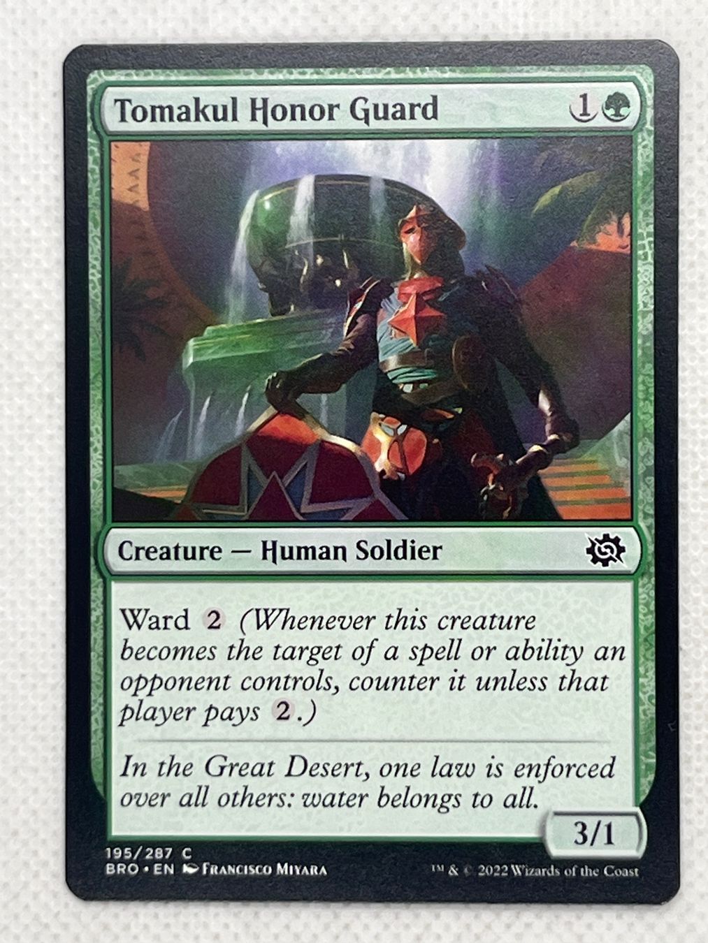 Magic The Gathering Sammelbilder & Trading cards: MTG Tomakul Honor Guard BRO 195 Common – Gebraucht aus Hinterkappelen von Kim1992