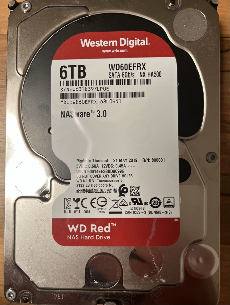 Western Digital Dischi rigidi: HDD western Digital Red 6TB – Usato da Yverdon-les-Bains venduto da Fdurussel