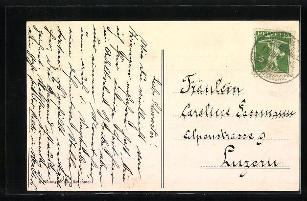 Cartoline postali: Adelboden, Teilansicht mit Grand Hotel – Usato da Berlin venduto da bartko-reher 1