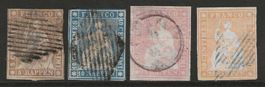 1854/55 : Strubel  Nr. 22B - 25B, KP 840.--