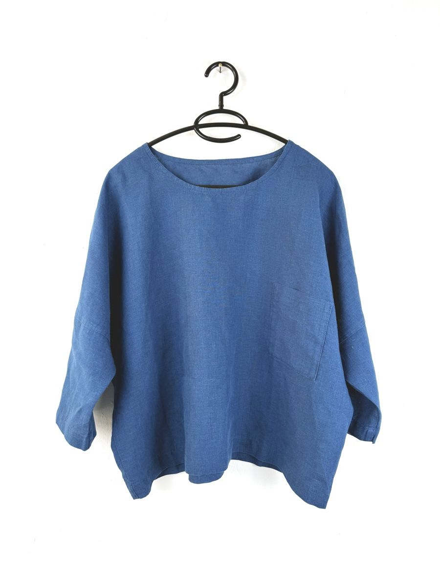 Blusen: Len.Ok Leinenshirt, Gr. S, Blau – Neu (gemäss Beschreibung) aus Basel von A-Z-B