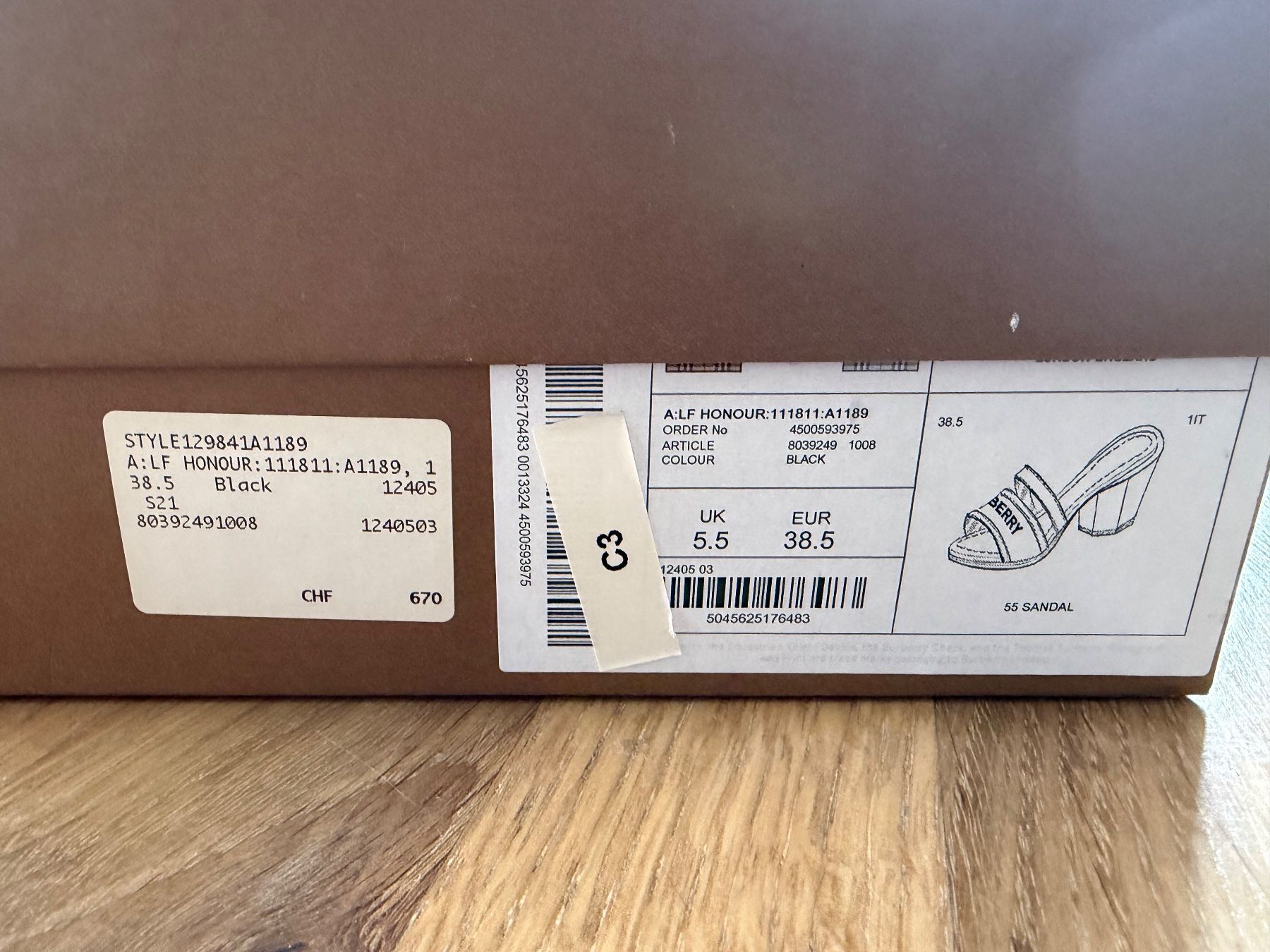 Burberry Scarpe da donna: Burberry Sandalen, Schwarz – Usato da Pfungen venduto da Nemolito 3