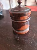 Holzdose mit Deckel dunkelbraun gedrechselt gebraucht
