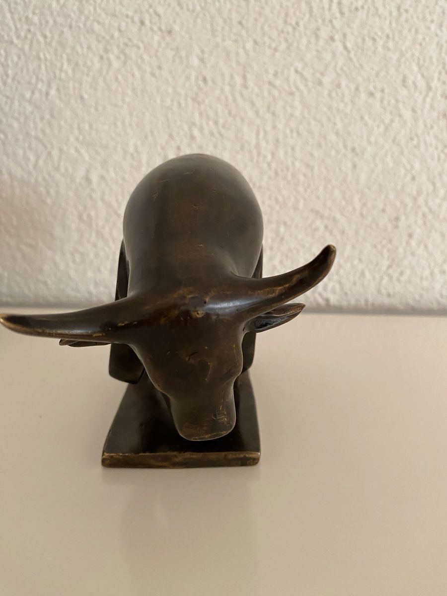 Sculture & Statue: Moderne Bronze, dynamischer Stier, H. Bounder – Nuovo e nell'imballaggio originale da Zürich venduto da eileenchen1 4