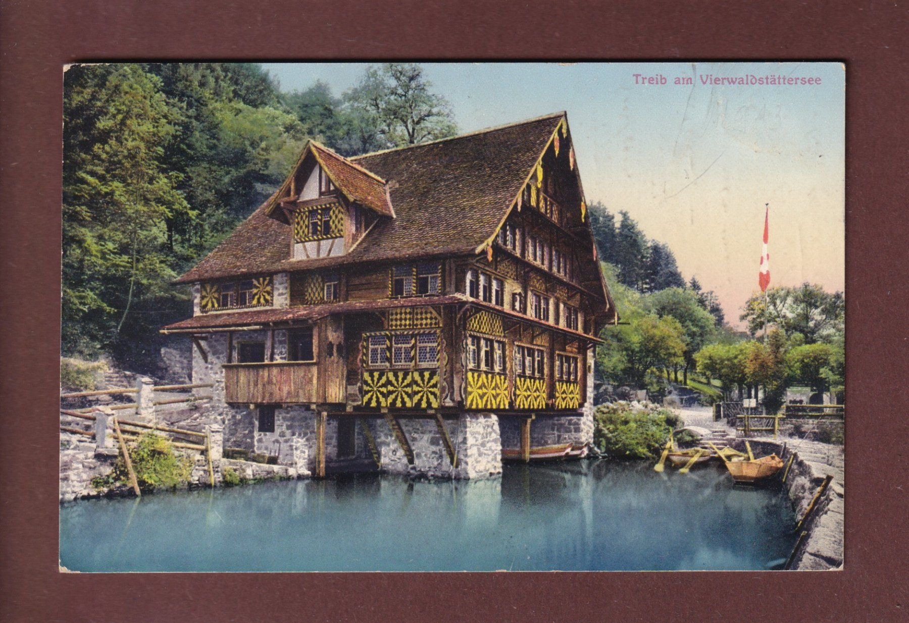 Ansichtskarten: TREIB am Vierwaldstättersee - 1913 – Gebraucht aus Pully von nicecards