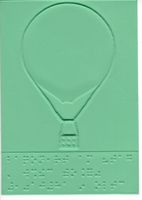 Relief Ballonpostkarte - Blindenschrift