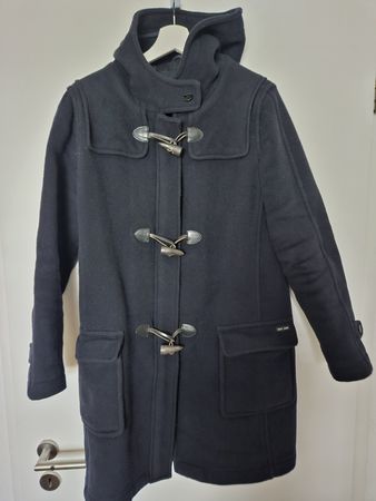 Saint James - Duffle coat en laine bleu marine (taille M)