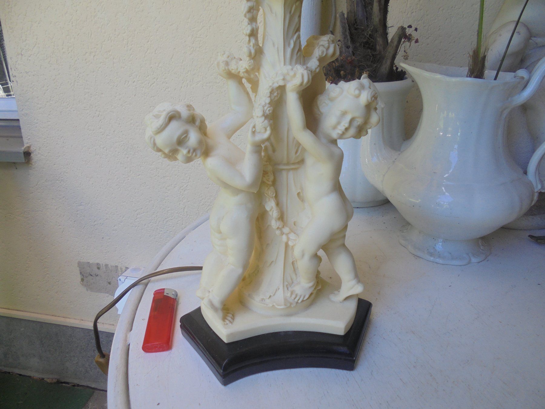 Lampade: Alte Putti-Tischlampe ca. 1950-60 – Usato da Camorino venduto da Hunpete 2