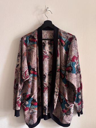 Vintage Kimono Jacket Paisley Pattern, M