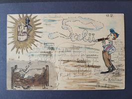 1900, Witzige Postkarte von St.Gallen nach Stäfa