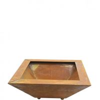 Metallschale Blumentrog Edelrost 55 x 55cm H 22cm