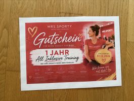 Gutschein Mrs Sporty