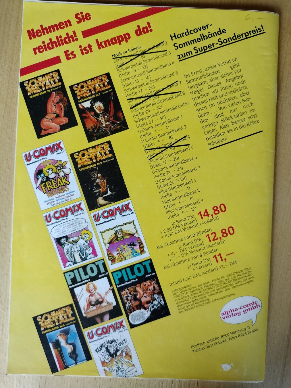 Fumetti: Schwer Metall Comic 1986 – Usato da Schwanden Sigrisw venduto da len_9yqg 4