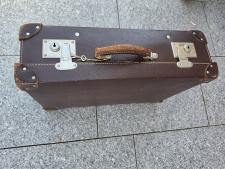 Vintage Koffer E. Biedermann Neuchatel braun gebraucht