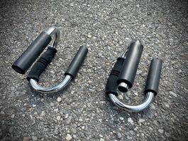 Push Up Bars / Liegestützgriffe verchromt