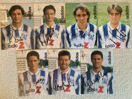 7 x FC Zürich Autogrammkarten- Ponte, Fischer, Weiler, etc.
