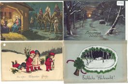 4 AK - Frohe Weihnachten - Heureux Noel