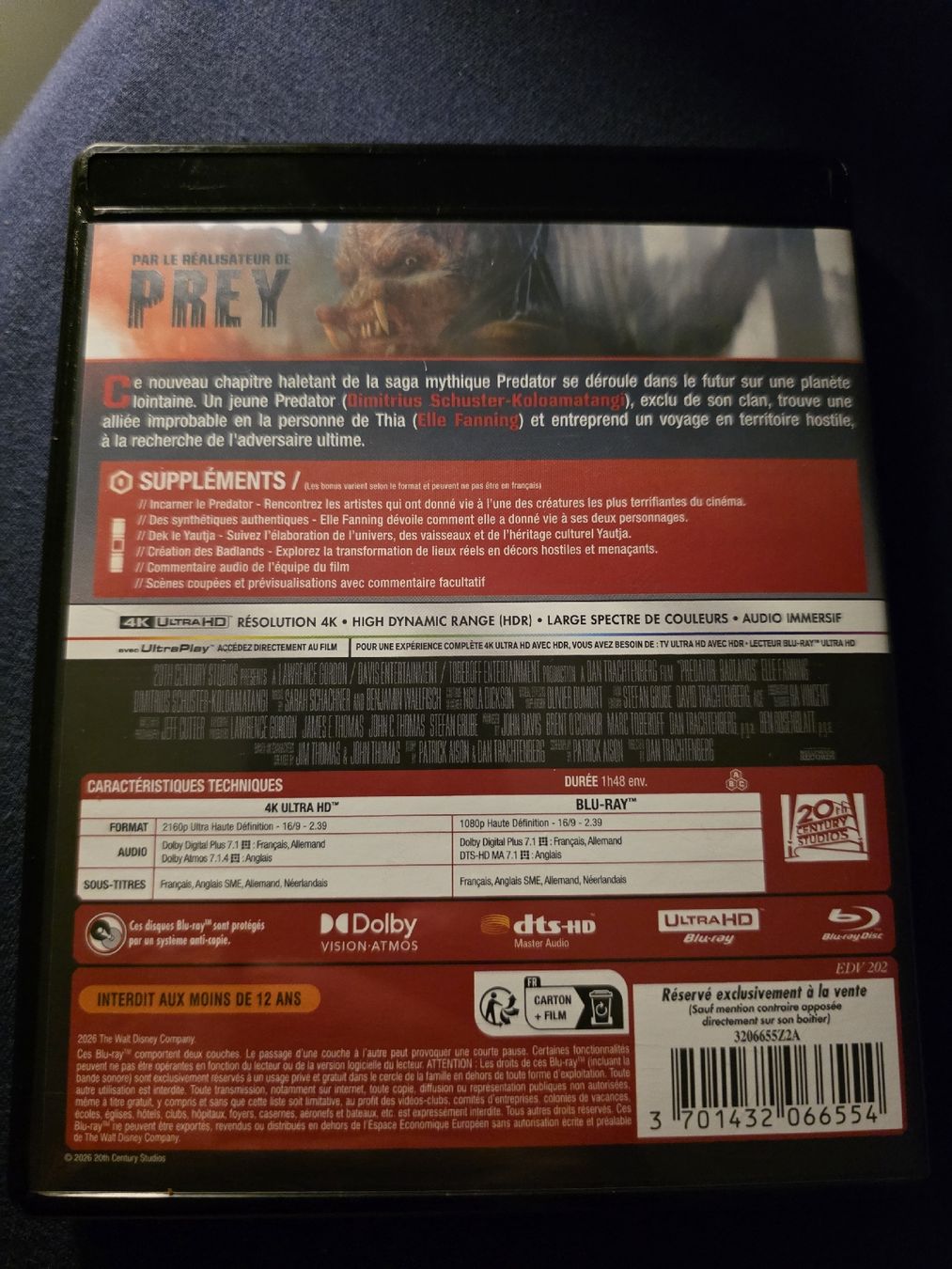 Tutti i DVDs: Predator Badlands 4K Ultra HD + Blu-ray – Usato da Ellikon a d Thur venduto da razzorblog 1