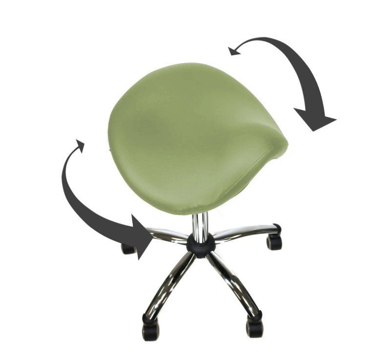 Sgabelli: Comfort-Sattelhocker HELLGRÜN mit Swing-Mechanismus – Nuovo e nell'imballaggio originale da Schaffhausen venduto da Praxis-Nova 3