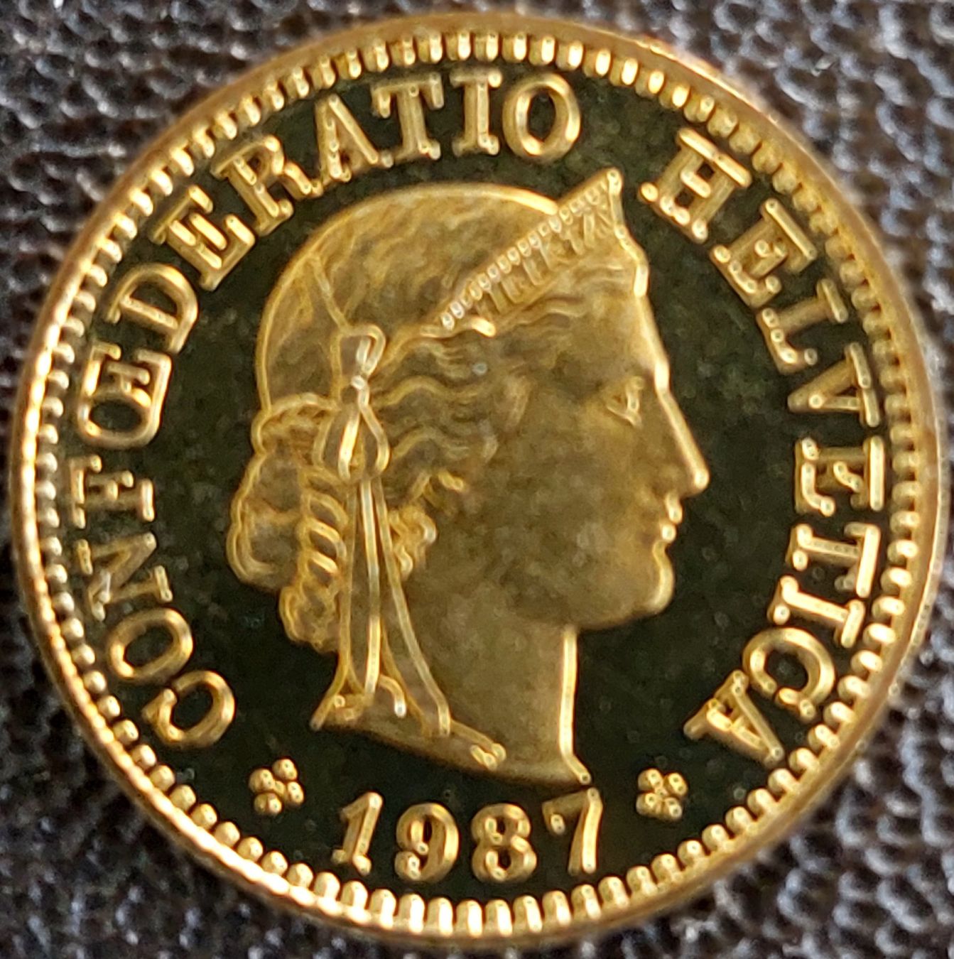 Tutti le monete: 5 Rappen 1987 stgl. / aus Münzsatz – Nuovo (secondo la descrizione) da Arch venduto da coinsandmore