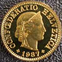 5 Rappen 1987 stgl. / aus Münzsatz
