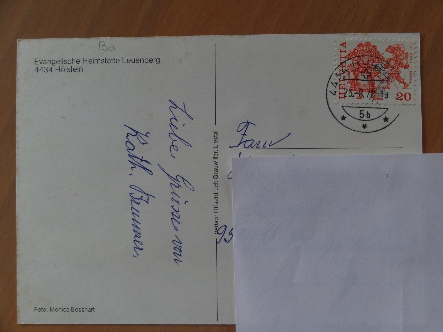 Cartoline postali: H¨¨olstein - Ev. Heimstätte Leuenberg - 1978 – Usato da St Léonard venduto da Riglin 1