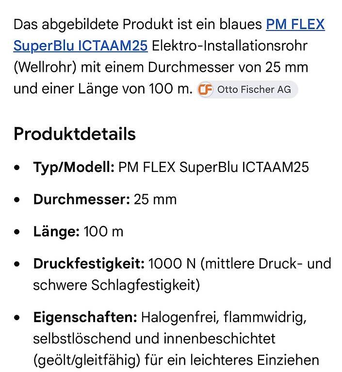 Tuyaux & tubes: Elektro Installationsrohr – Neuf avec emballage d'origine à Tegerfelden par bae_fhy9 1